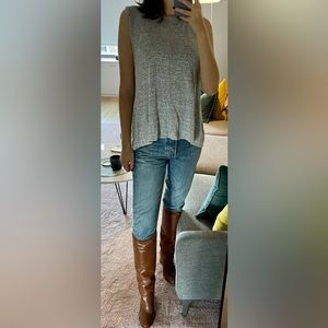 Rag & Bone Gray Backless Open Tank Top